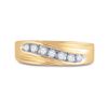Image 2 : Round Diamond Wedding Band Ring 1/4 Cttw 10KT Yellow Gold