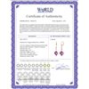 Image 2 : Genuine 21.52 ctw Amethyst & Diamond Earrings 14KT Yellow Gold - REF-60W4Y