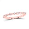 Image 1 : Round Diamond Stackable Band Ring 1/8 Cttw 10KT Rose Gold