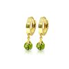 Image 1 : Genuine 2 ctw Peridot Earrings 14KT Yellow Gold - REF-25Y9F