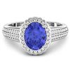 Image 3 : Natural 2.02 CTW Tanzanite & Diamond Ring 14K White Gold - REF-75W9X