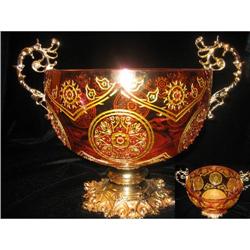 Hand Cut Jeweled Dish