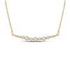 Image 1 : Round Diamond Bezel Bar Necklace 1/3 Cttw 14KT Yellow Gold