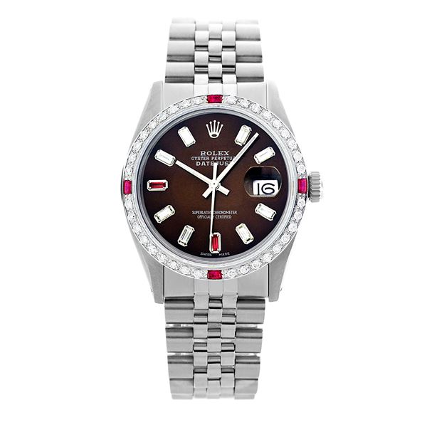 Rolex Pre-owned 36mm Mens Brown Dial Stainless Steel