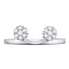 Image 2 : Round Diamond Wrap Ring Guard Enhancer 1/4 Cttw 14KT White Gold