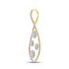 Image 2 : Round Diamond Teardrop Pendant 1/2 Cttw 10KT Yellow Gold
