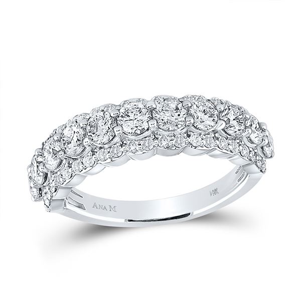 Round Diamond Anniversary Band Ring 1-3/4 Cttw 14KT White Gold
