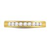Image 2 : Round Diamond Single Row Wedding Band 1/4 Cttw 14KT Yellow Gold
