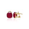 Image 1 : Genuine 13.5 ctw Ruby Earrings 14KT Yellow Gold - REF-118X2M