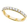 Image 1 : Round Diamond Wedding Single Row Band 1/10 Cttw 14KT Yellow Gold