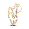 Image 2 : Round Diamond Heart Pendant 1/6 Cttw 10KT Yellow Gold