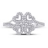 Image 2 : Round Diamond Heart Ring 1/5 Cttw 10KT White Gold