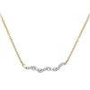 Image 1 : Round Diamond Bar Necklace 1/5 Cttw 14KT Yellow Gold