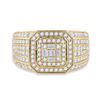 Image 2 : Baguette Diamond Square Ring 2-1/2 Cttw 14KT Yellow Gold