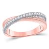 Image 1 : Round Diamond Crossover Fashion Ring 1/5 Cttw 14KT Two-tone Gold