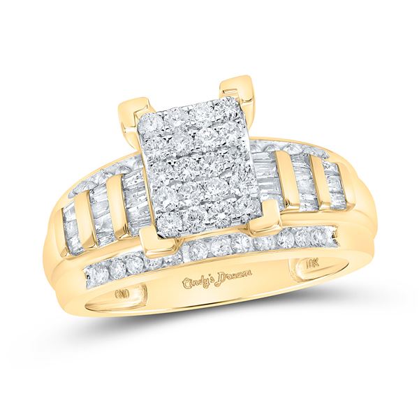 Diamond Bridal Wedding Engagement Ring 7/8 Cttw 10KT Yellow Gold