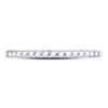 Image 2 : Round Diamond Wedding Single Row Band 1/6 Cttw 14KT White Gold