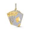 Image 1 : Round Diamond Royal Flush Charm Pendant 5/8 Cttw 10KT Yellow Gold