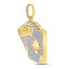 Image 2 : Round Diamond Royal Flush Charm Pendant 5/8 Cttw 10KT Yellow Gold