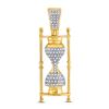 Image 1 : Round Diamond Hourglass Charm Pendant 1/3 Cttw 10KT Yellow Gold