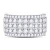 Image 2 : Round Diamond Band Ring 2 Cttw 10KT White Gold