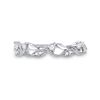 Image 2 : Round Diamond Vine Stackable Band Ring 1/6 Cttw 10KT White Gold