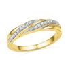 Image 1 : Round Diamond Simple Band Ring 1/10 Cttw 10KT Yellow Gold