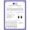 Image 2 : Genuine 24.5 ctw Black Spinel Earrings 14KT Rose Gold - REF-26F2Z