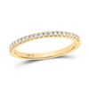Image 1 : Round Diamond Wedding Single Row Band 1/6 Cttw 14KT Yellow Gold