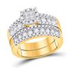 Image 1 : Bridal Wedding Ring Band Set 1-3/4 Cttw 14KT Yellow Gold