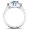 Image 2 : Natural 3.24 CTW Aquamarine & Diamond Ring 14K White Gold - REF-123X3K