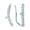 Image 2 : Round Diamond Climber Earrings 1/4 Cttw 10KT White Gold