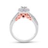 Image 4 : Princess Diamond Bridal Wedding Ring Band Set 1 Cttw 14kt Two-tone Gold