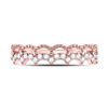 Image 2 : Diamond Scalloped Stackable Ring 1/4 Cttw 10kt Rose Gold