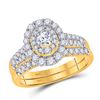 Image 1 : Diamond Bridal Wedding Ring Band Set 1 Cttw 10kt Yellow Gold