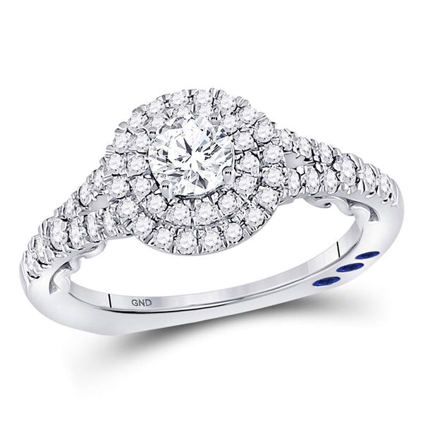 Diamond Solitaire Bridal Wedding Engagement Ring 1 Cttw 14kt White Gold