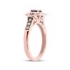 Image 3 : Oval Garnet Diamond Solitaire Ring 7/8 Cttw 14kt Rose Gold