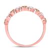 Image 4 : Brown Diamond Band Ring 1/3 Cttw 10kt Rose Gold