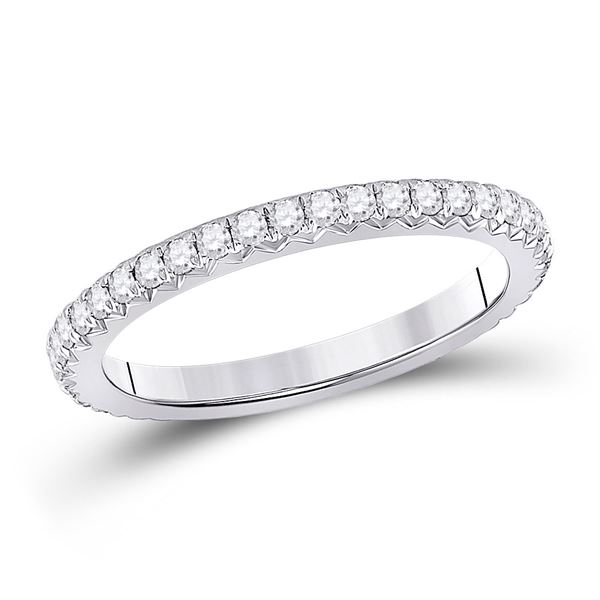 Diamond Eternity Wedding Band 5/8 Cttw 14kt White Gold