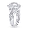 Image 3 : Princess Diamond Bridal Wedding Ring Band Set 1-1/4 Cttw 14kt White Gold