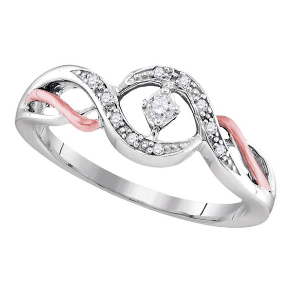 Diamond Solitaire Bridal Wedding Engagement Ring 1/10 Cttw Sterling Silver