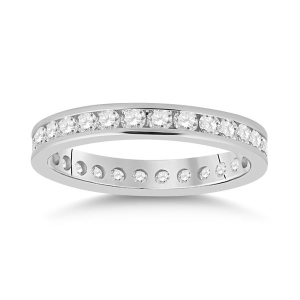 Diamond Eternity Wedding Band 1 Cttw 14kt White Gold