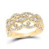 Image 1 : Diamond Rounded Edge Band Ring 1 Cttw 14kt Yellow Gold