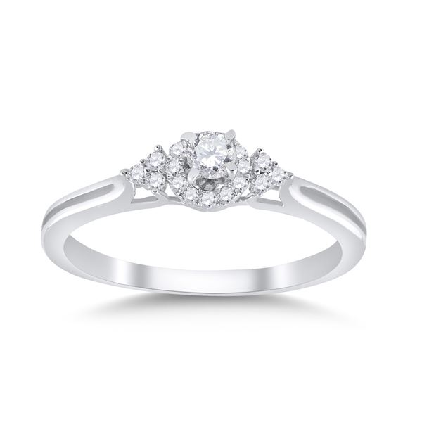 Diamond Solitaire Promise Ring 1/5 Cttw 10kt White Gold