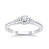 Image 1 : Diamond Solitaire Promise Ring 1/5 Cttw 10kt White Gold