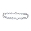 Image 1 : Diamond Infinity Bracelet .01 Cttw Sterling Silver