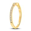 Image 3 : Diamond Stackable Band Ring 1/5 Cttw 10kt Yellow Gold
