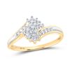 Image 1 : Diamond Cluster Ring 1/10 Cttw 10kt Two-tone Gold