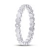 Image 2 : Diamond Machine-Set Band Ring 1/12 Cttw 14kt White Gold