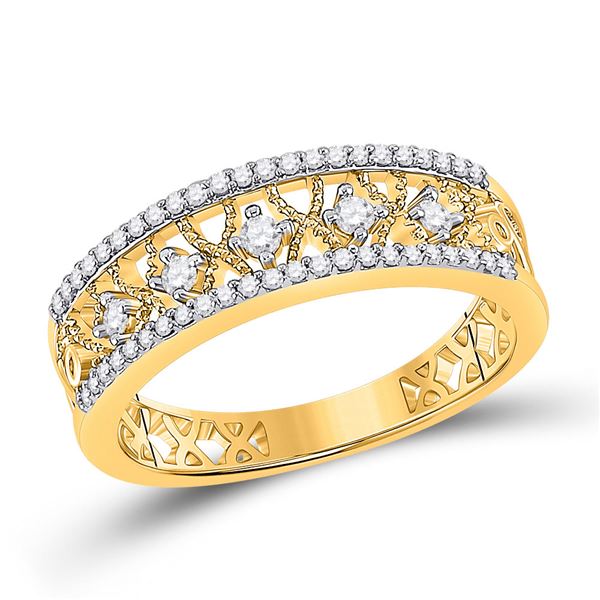 Diamond Band Ring 1/4 Cttw 10kt Yellow Gold